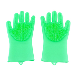 Silikónové rukavice na umývanie a čistenie