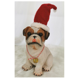 Vianočný psík s čiapkou