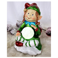 Vianočná elfka s LED guľou - cena, porovnanie