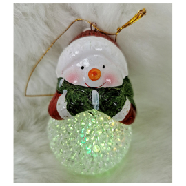 Snehuliak na vianočný stromček meniaci farby
