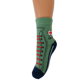 Tuptusie Ponožky pre deti froté zelené 25-27cm