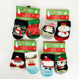 Ponožky pre novorodencov Vianočné 53-4B
