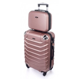 Rogal Ružová 2 sada škrupinových kufrov "Premium" L, XL