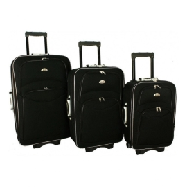 Rogal Sada 3 čiernych cestovných kufrov "Standard" M, L, XL