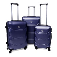 Rogal Tmavomodrá sada 3 luxusných škrupinových kufrov "Luxury" M, L, XL - cena, porovnanie