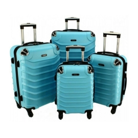 Rogal Svetlotyrkysová sada 3 plastových kufrov "Premium" M, L, XL