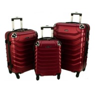 Rogal Tmavočervená sada 3 plastových kufrov "Premium" M, L, XL - cena, porovnanie
