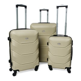 Rogal Zlatá sada 3 luxusných škrupinových kufrov "Luxury" M, L, XL