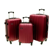 Rogal Tmavočervená sada 3 odolných plastových kufrov "Stronger" M, L, XL - cena, porovnanie