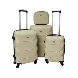 Rogal Zlatá sada 4 luxusných škrupinových kufrov "Luxury" S, M, L, XL
