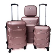 Rogal Zlatoružová sada 4 luxusných škrupinových kufrov "Luxury" S, M, L, XL - cena, porovnanie