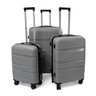 Rogal Sivá sada 3 luxusných škrupinových kufrov "Royal" M, L, XL - cena, porovnanie