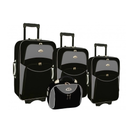 Rogal Sivočierna sada 4 cestovných kufrov "Standard" S, M, L, XL