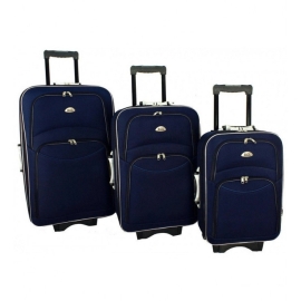 Rogal Sada 3 tmavomodrých cestovných kufrov "Standard" M, L, XL