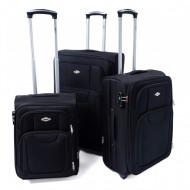 Rogal Čierna sada 3 objemných textilných kufrov "Golem" M, L, XL - cena, porovnanie