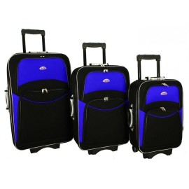 Rogal Sada 3 modročiernych cestovných kufrov "Standard" M, L, XL