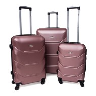 Rogal Ružová sada 3 luxusných škrupinových kufrov "Luxury" M, L, XL - cena, porovnanie