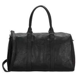 Beagles Čierna kožená cestovná taška "Grande" M