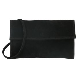 Charm London Čierna spoločenská listová kabelka s náramkom „Pearl“