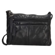 Hide & Stitches Čierna kožená crossbody kabelka „Bonavitta“ - cena, porovnanie