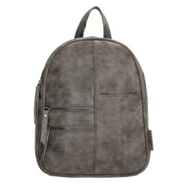 Beagles Šedý malý elegantný ruksak „Doublezip“