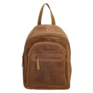 Hide & Stitches Hnedý prešívaný batoh z pravej kože „Jupiter“ - cena, porovnanie