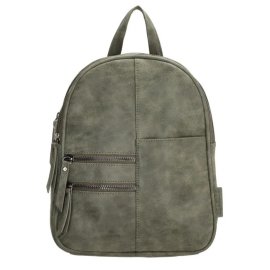Beagles Tmavozelený malý elegantný ruksak „Doublezip“
