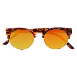 Sunmania Oranžové mačacie okuliare Clubmaster Clubcat