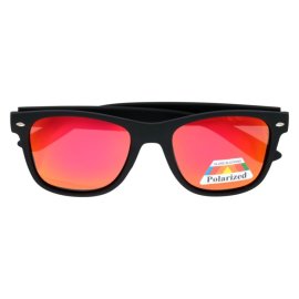 Sunmania Oranžové polarizačné okuliare Wayfarer