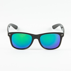 Sunmania Zelené zrkadlové okuliare Wayfarer