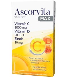 Dr. Theiss ASCORVITA Max vitamín C, D a zinok 30tbl