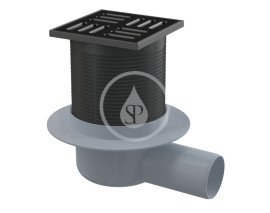 Alcaplast Odtokové kanáliky Podlahová vpusť bočná 105x105 mm APV31BLACK