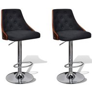 Shumee Barové stoličky 2 ks ohýbané drevo a textil 241056 - cena, porovnanie