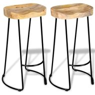 Shumee Barové stoličky 2 ks masívne mangovníkové drevo 244010 - cena, porovnanie