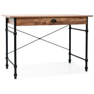 Shumee Písací stôl so zásuvkou 110 x 55 x 75 cm dubový odtieň - cena, porovnanie