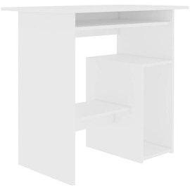 Shumee Písací stôl biely 80 x 45 x 74 cm drevotrieska