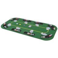 Shumee Skladacia pokerová doska na stôl 4-dielna obdĺžniková zelená - cena, porovnanie