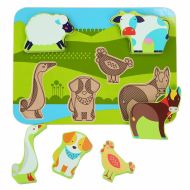 Lucy&Leo 226 Zvieratká na farme - drevené vkladacie puzzle - cena, porovnanie
