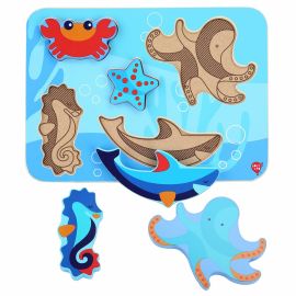 Lucy&Leo 227 Morské živočíchy - drevené vkladacie puzzle