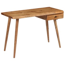Shumee Písací stôl z masívneho akáciového dreva 110 x 50 x 76 cm