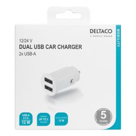 Deltaco Autonabíjačka USB-CAR125
