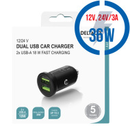 Deltaco Autonabíjačka USB-CAR128 - cena, porovnanie