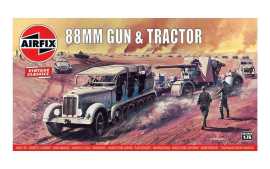 Airfix Classic Kit VINTAGE military A02303V - 88mm Flak Gun & Tractor