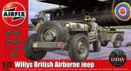 Airfix Classic Kit military A02339 - Willys Jeep, Trailer & 6PDR Gun - cena, porovnanie