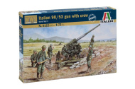 Italeri Model figurky 6122 - ITALIAN 90/53 GUN with CREW - cena, porovnanie