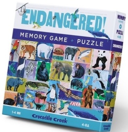Crocodile Creek Puzzle s pexesom Ohrozené zvieratá 48