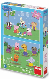 Dino Puzzle Peppa Pig a kamaráti 2x48ks