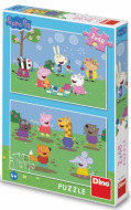 Dino Puzzle Peppa Pig a kamaráti 2x48ks - cena, porovnanie