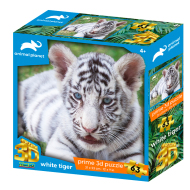 Clementoni 3D puzzle - Biely tiger 63ks - cena, porovnanie
