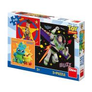 Dino Dino TOY STORY 4 3x55 Puzzle - cena, porovnanie